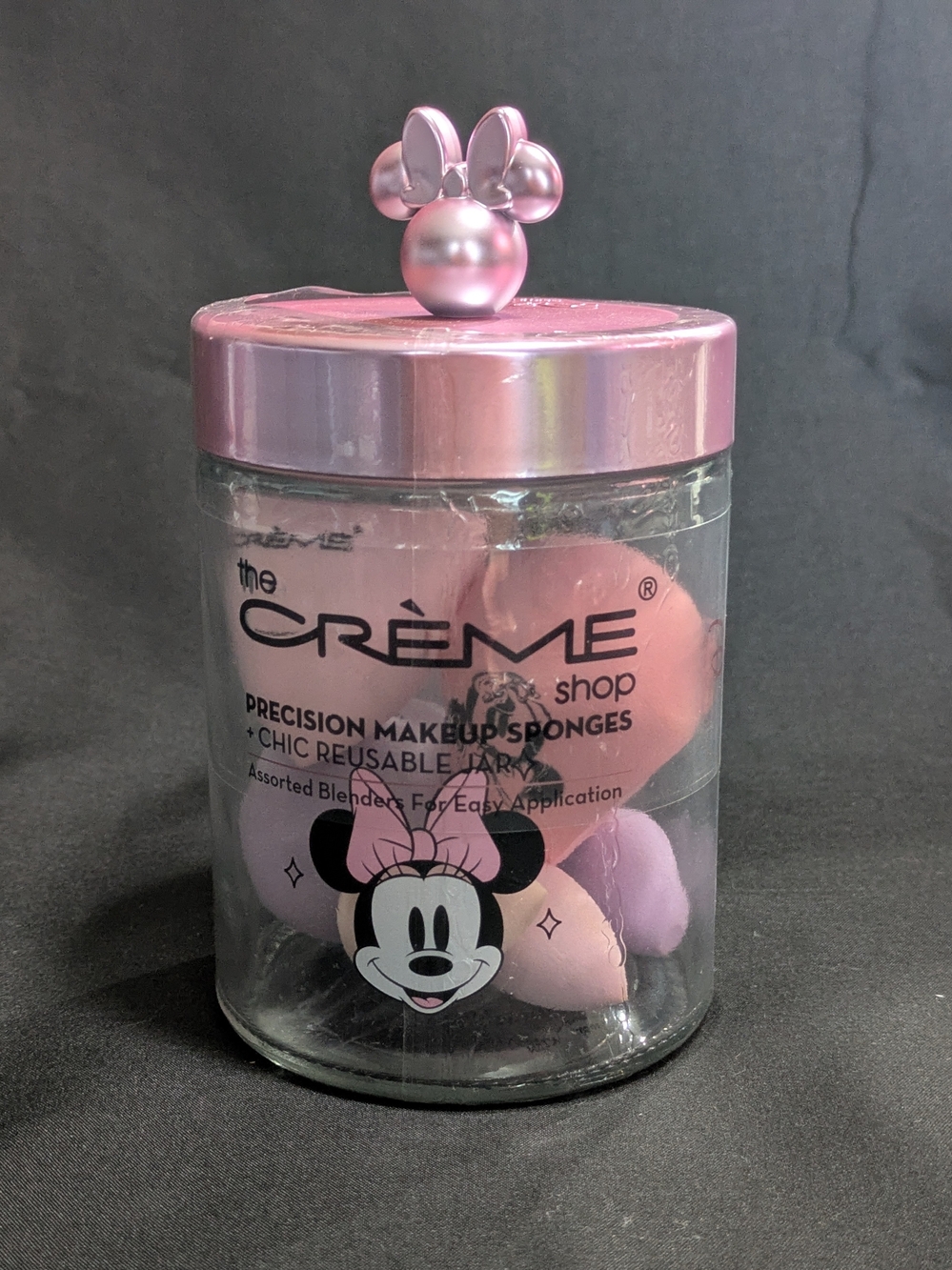 The Crème Shop x Disney Minnie Mouse Makeup Sponges In Vanity Container NWT